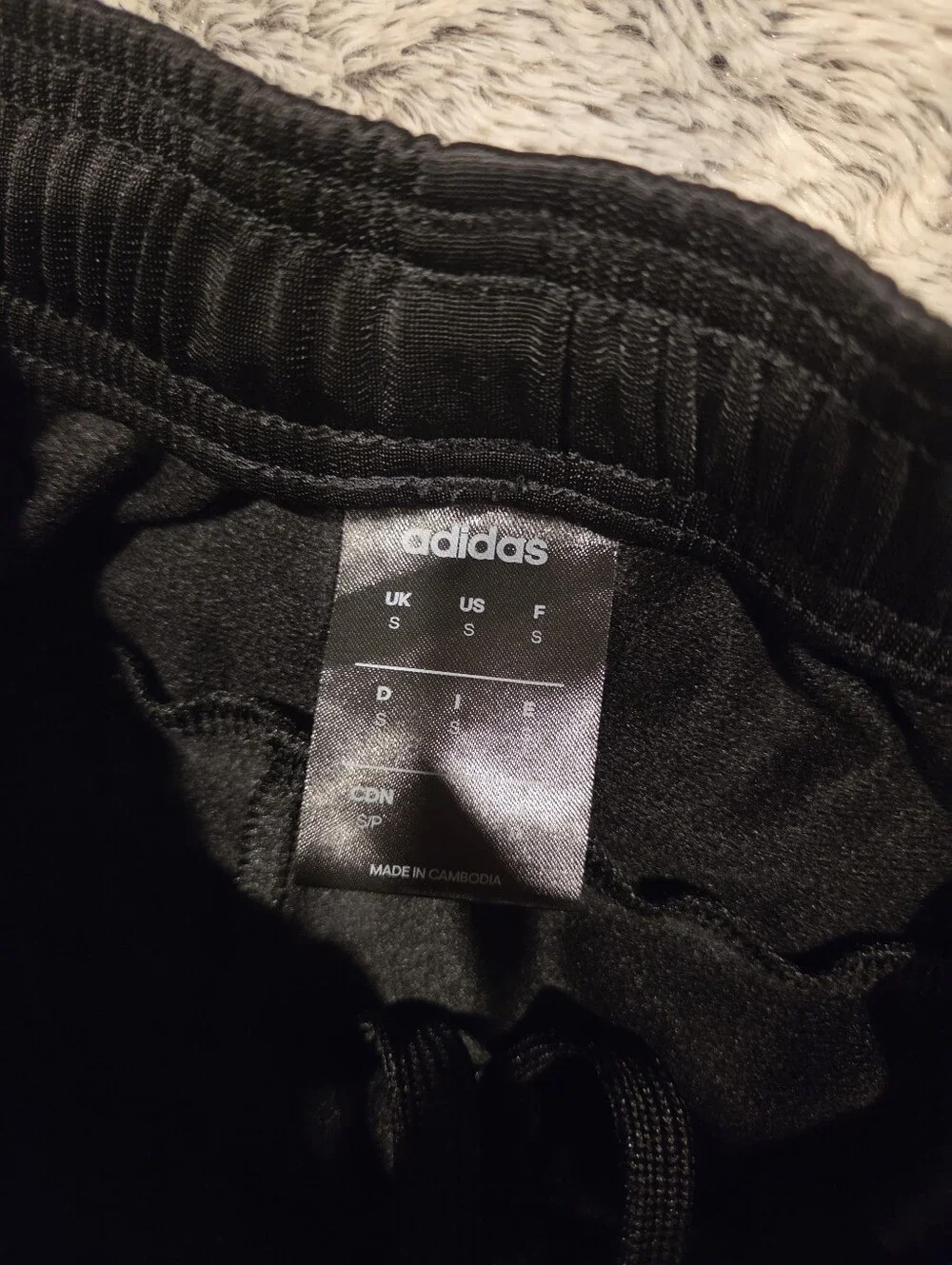 Mens adidas Black Joggers with White Side Stripes
